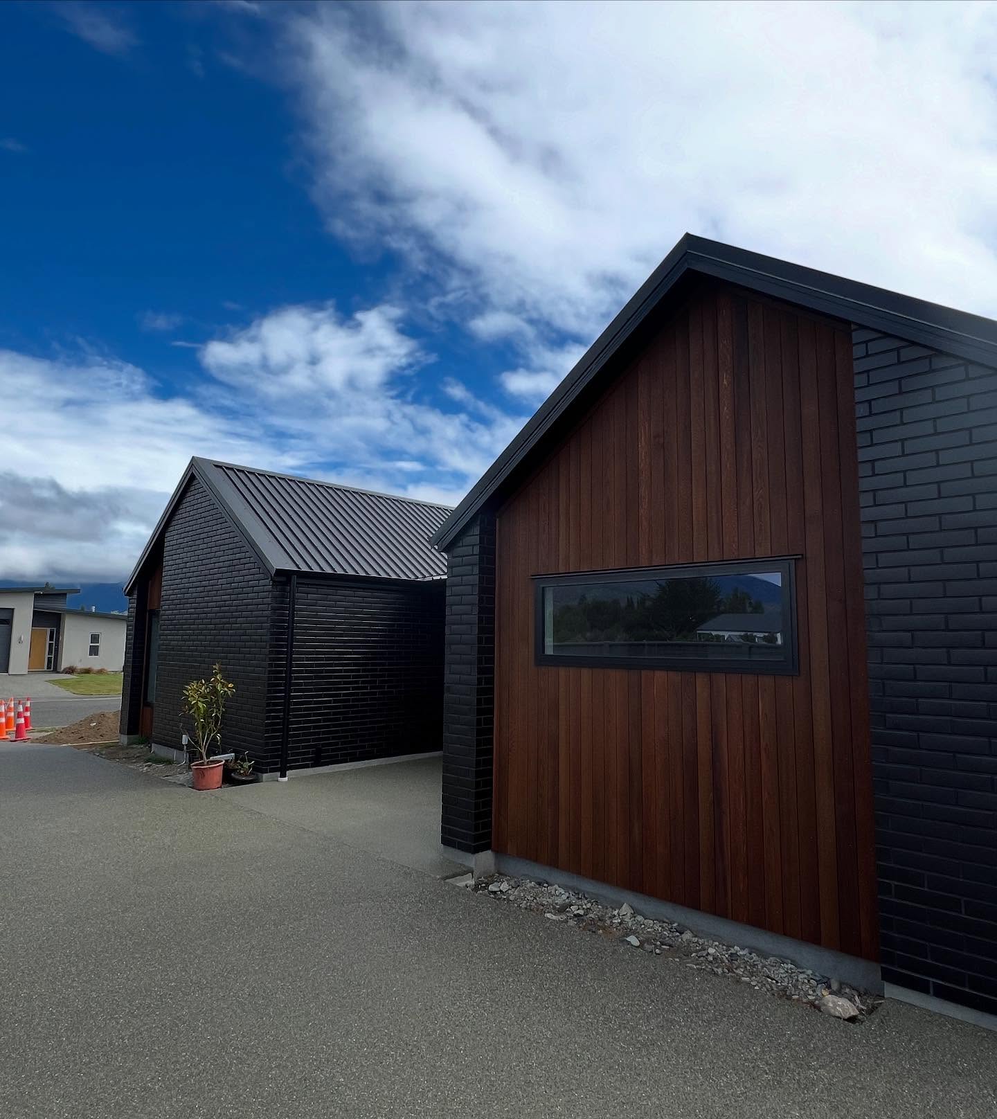 Modern new build home in Te Anau with cedar cladding